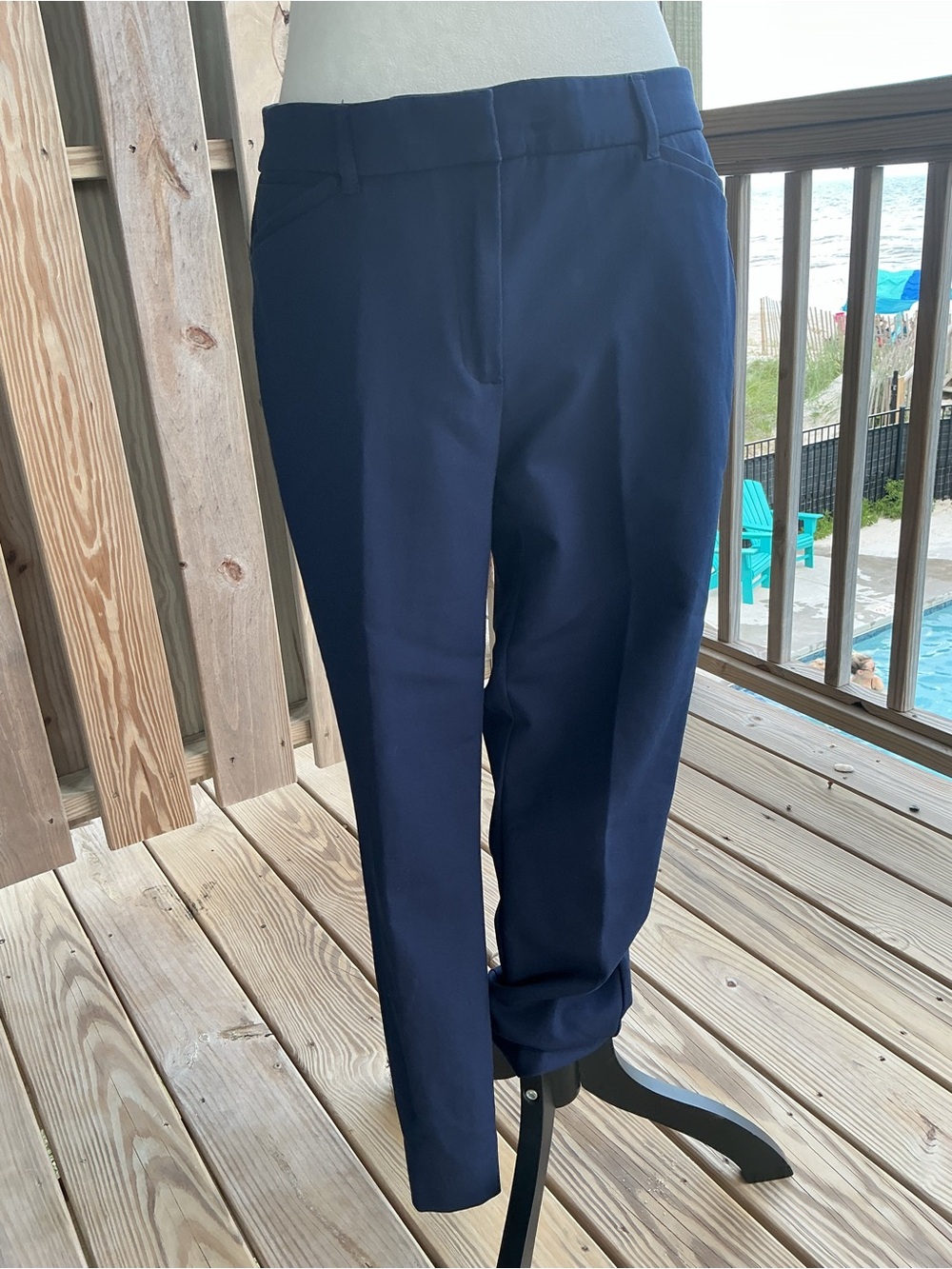 White House Black Market Navy Slim Ankle Pants